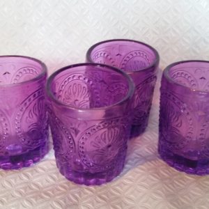 Glass candle holders